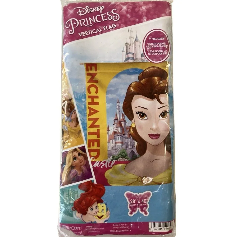 Disney Princess Belle Flag Party Banner Beauty and Beast Indoor Outdoor 28